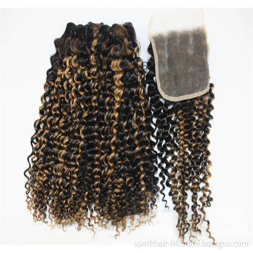 Indian Bouncy Remy Raw Virgin Hair Double Drawn With Closure, Best Quality Human Hair Vietnam Bone Straight Super Double Drawn